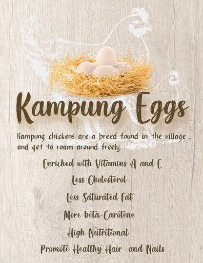 Fresh Kampung Eggs 新鲜甘榜鸡蛋 30PCS (TRAY/盘)